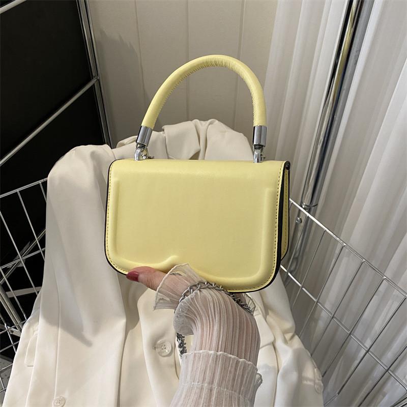 Stylish Fresh Texture Handbag 2023 Summer New Simple Solid Color Single Shoulder Slant Bag