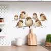 Watercolor Bird On Branch Wall Sticker Self-Adhesive Removable for Living Room Bedroom Kitchen Home Decor Art