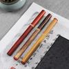 Sandalwood Handle Soft Brush Pen for Calligraphy Practice - Chinese Style with Ink Cartridge and Engraving.