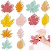 Pajean 60 Pcs Thanksgiving Maple Leaf Decorations Boho Fall Leaves Paper Cutouts Boho Autumn Bulletin Board Decor for Classroom Office Fall