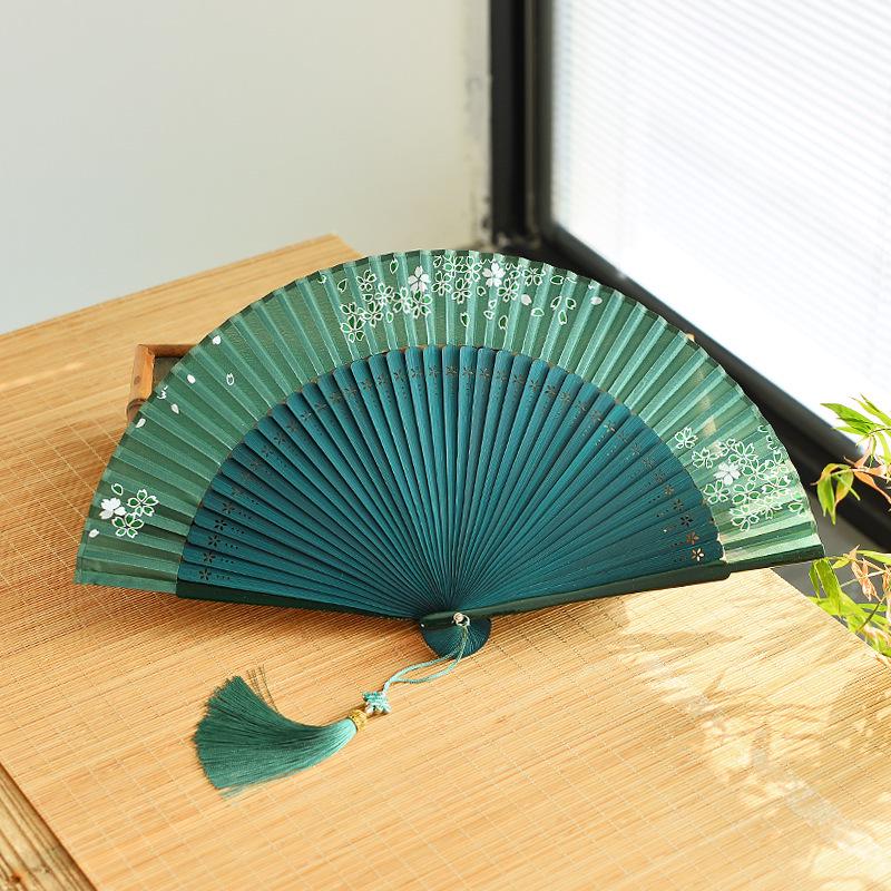Red Dancing Fan: Classical Chinese Style Folding Fan, Easy-Open Hanfu Accessory