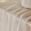 1PC LOZUJOJU French White Lace Curtain Retro Palace Style Sheer Curtain Solid Color Tulle for Living Room Bedroom Balcony Home Decor