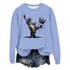 Women's Fashion Casual Long Sleeve Loose Printed Sweatshirt