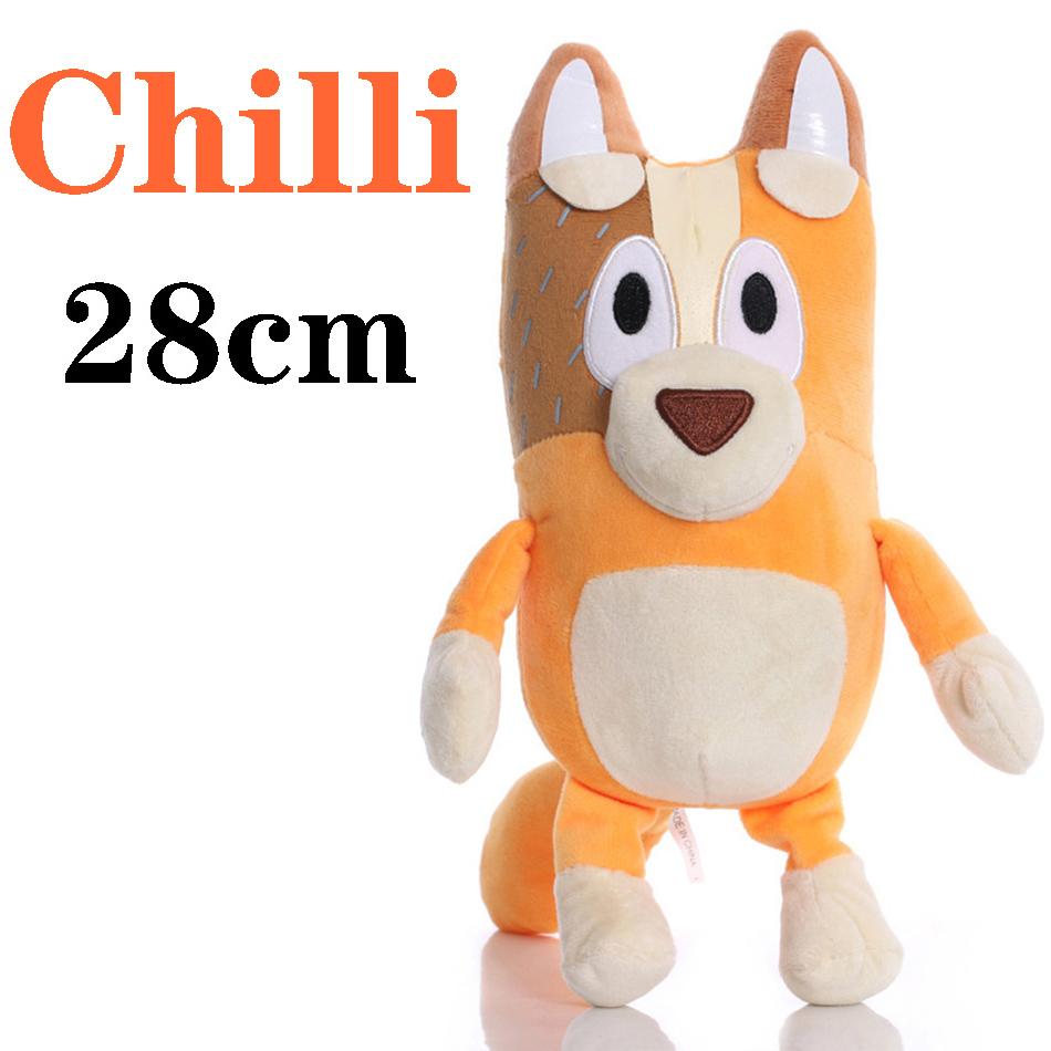 Hot 17-28Cm Bluey Dog Bingo Family Plush Toy Cartoon Dog Soft Stuffed Animals Keychain Dolls Birthday Gifts Family Blue-Y Bingo