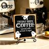 Decorative Signs with Metal Stands Halloween Coffee Bar Wooden Sign Iron Display Stand for Corner Kitchen Station Accessories Tabletop Decor,