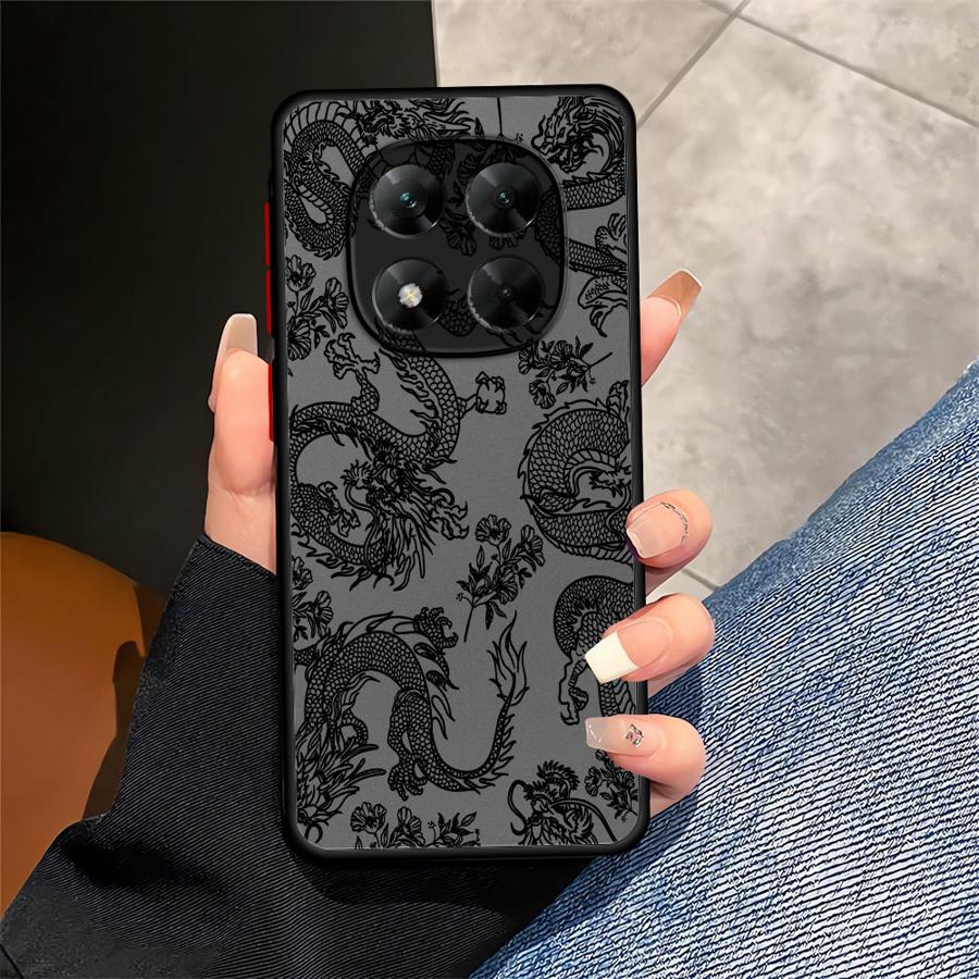 Funda Back Phone Cover Case for Xiaomi Redmi Note 14 14C 9S 12 13C 13 Pro Plus 10 A4 11 Chinese Dragon