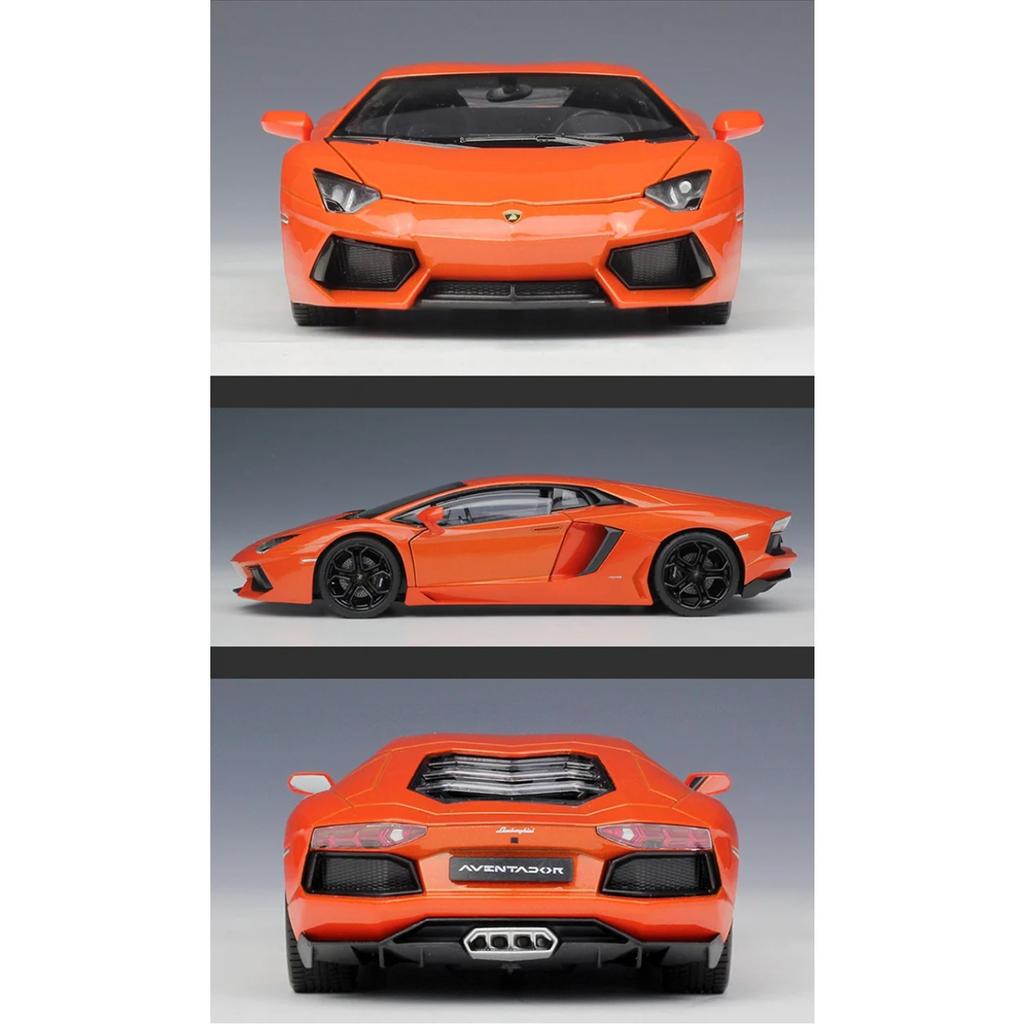 WELLY 1/24 Lamborghini Aventador LP700-4 Alloy Sports Car Model Diecast Metal Racing Car Vehicles Model Simulation Kids Toy Gift