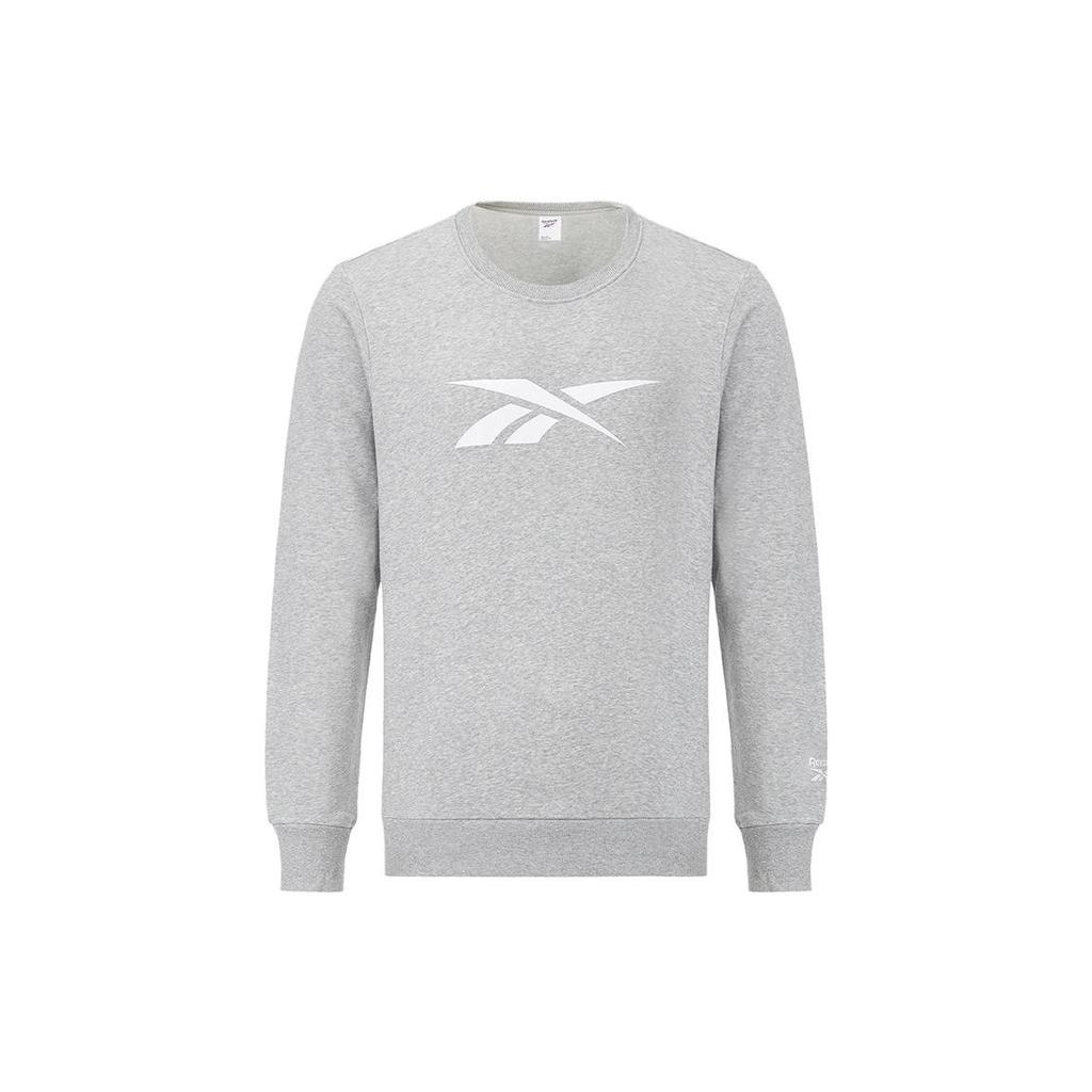 Reebok Classic Basic Logo Pullover Sweatshirt Men Sweatshirt Gray GR8473