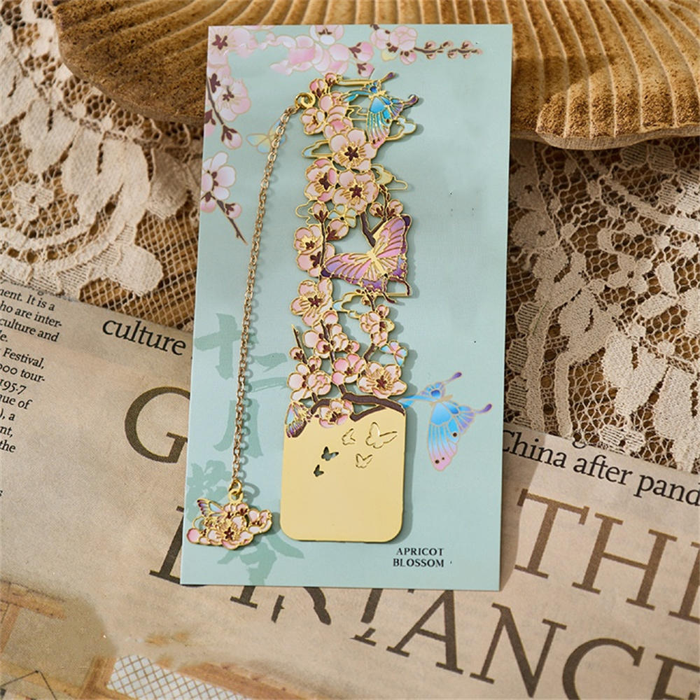 Oil Painting Style Vintage Famous Paintings Metal Bookmarks Tassel Pendant Book Lovers Collection Reading Marker Book Clip Gift