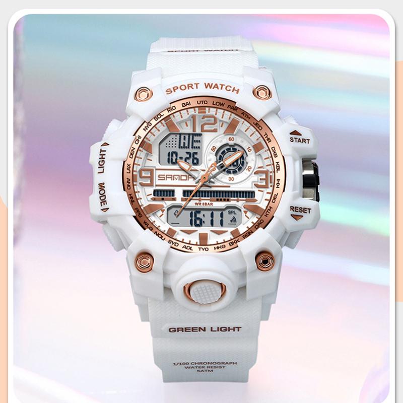 SANDA Водонепроницаемые электронные часы Многофункциональные светящиеся часы — фото 9