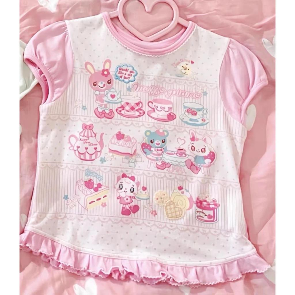 Japanse Cartoon Print Tanks Vrouwen Zomer Kawaii Schattige Strik Tanktops Feeënkant Patchwork Borduurwerk Camisoles Y2k Esthetiek