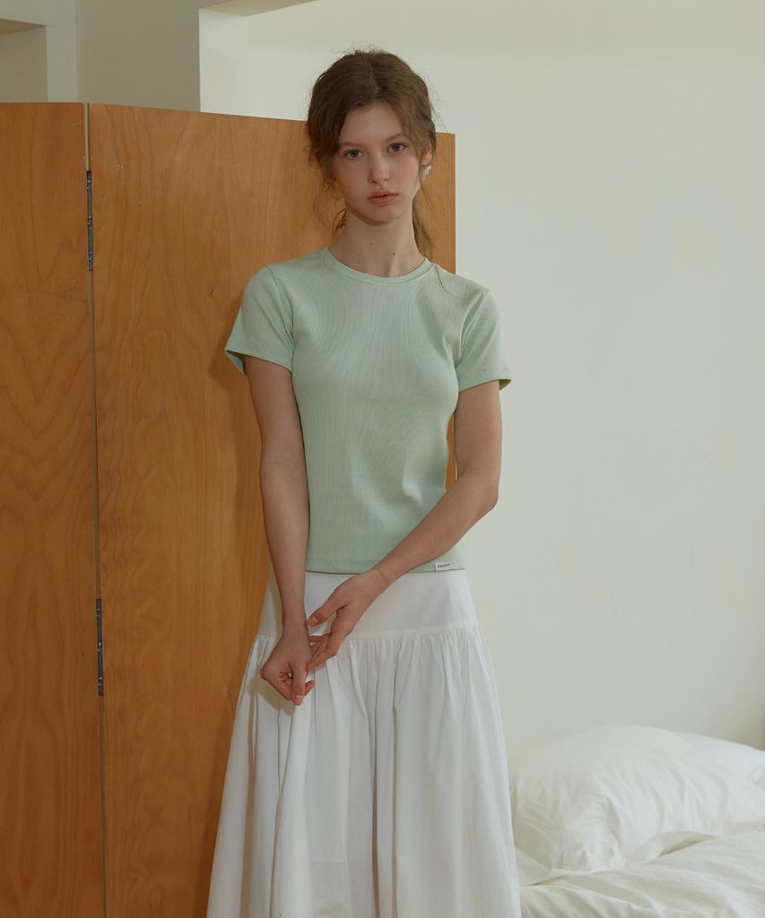 ANOETIC Anc Essential Round T-Shirt_Soft Green