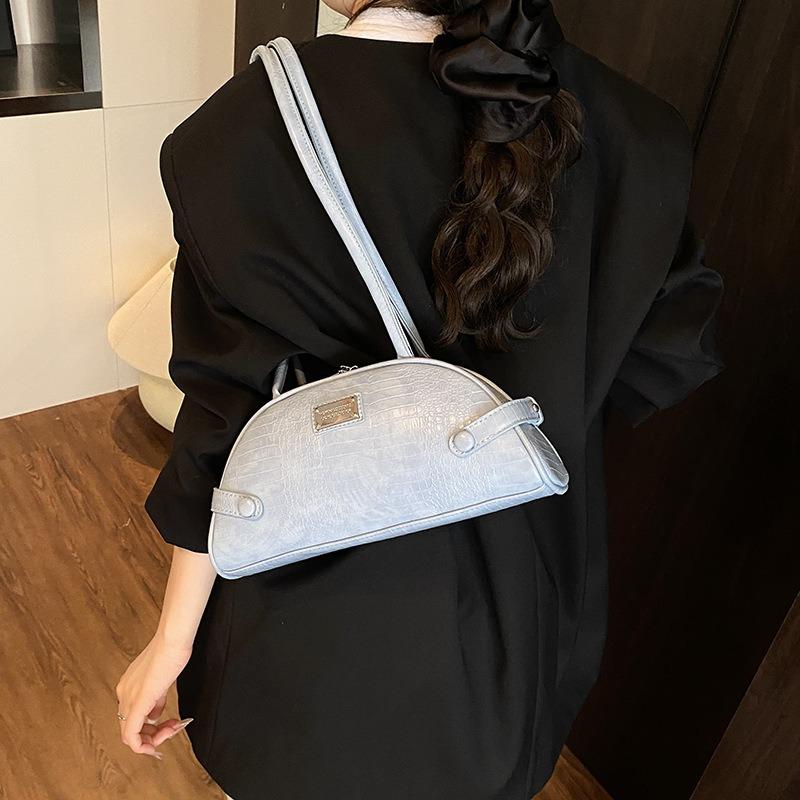 Fashion Niche Bag Women's New Summer Casual Shoulder Armpit Bag Commuter Crocodile Pattern Pillow Bag