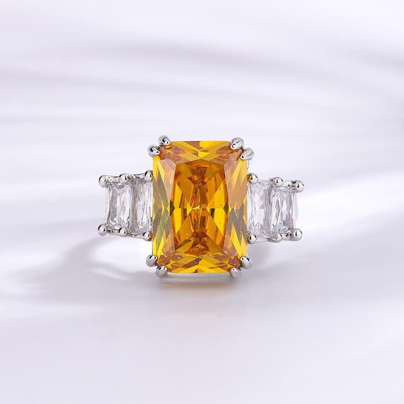 Ring Women'S Vintage Topaz Sapphire With Sky Opening Premium Blue Temperament Women'S Ring
