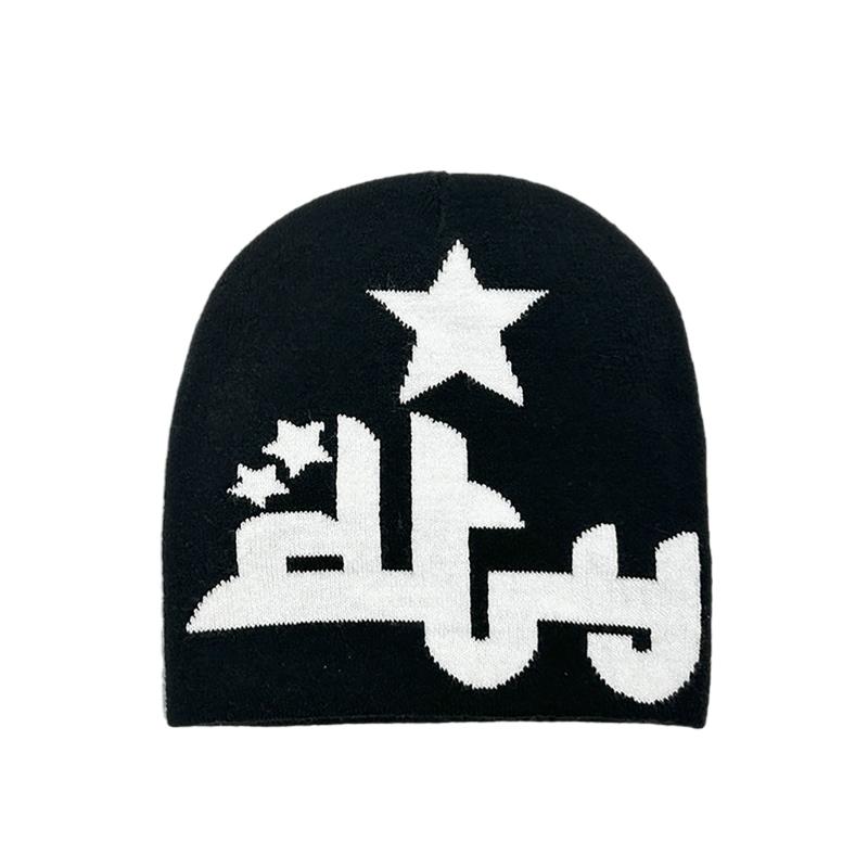 

Stylish Y2K Beanie Cap Cold Weather Winter Hats Windproof Knit Hat for Men and Women 1 чёрный