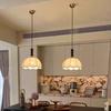 French Vintage Double Head Pendant Light - Retro Wabi-Sabi Style for Dining, Bedroom, or Study