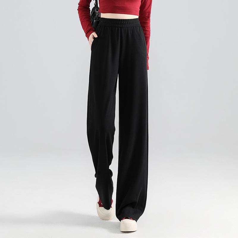 Women s High-Waisted Wide-Leg Pants, New Spring/Autumn Style, Modal Cupro Silk, Draping, Soft, Versatile, Casual. 4XL (170-200 jin)
