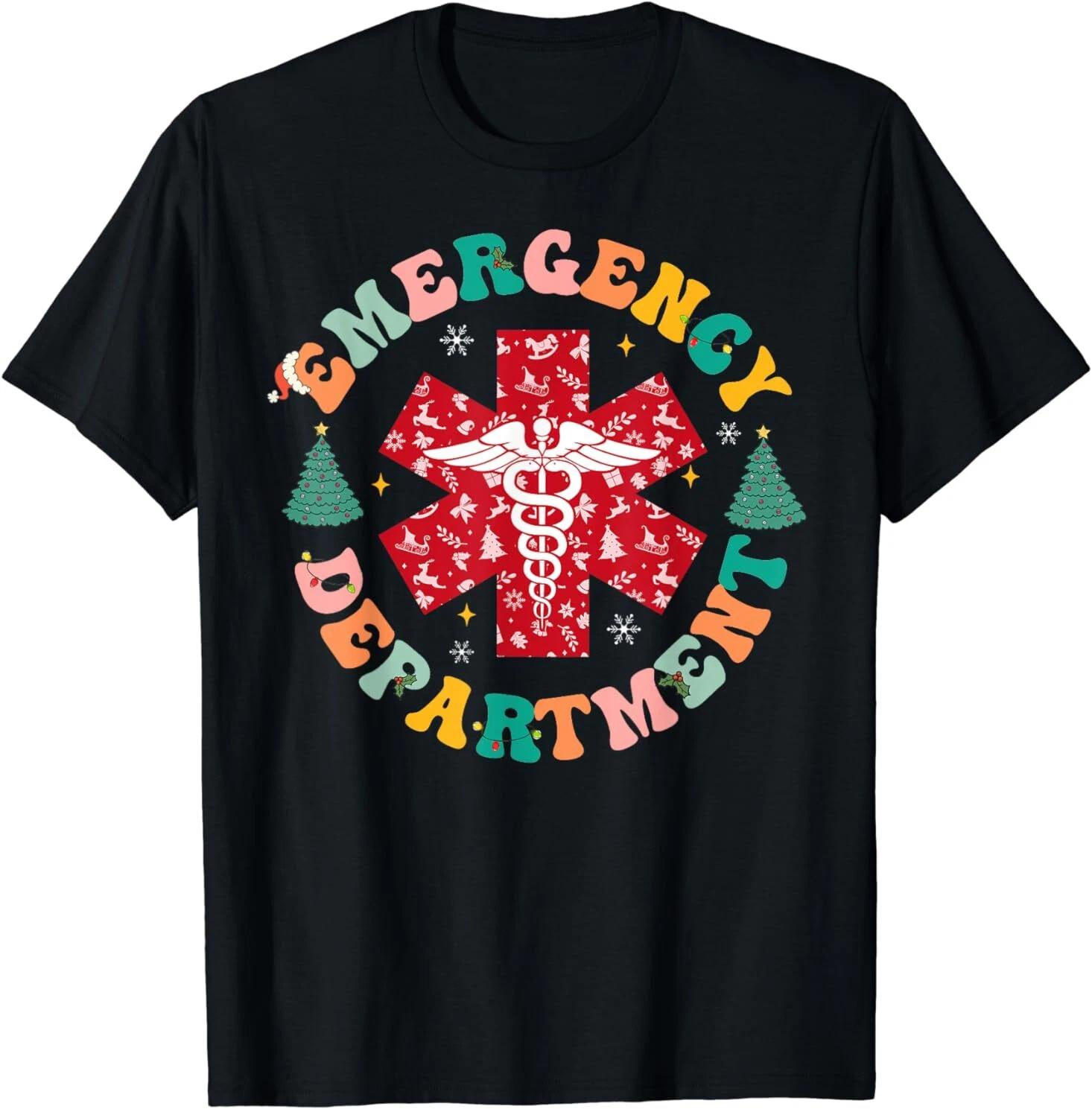 NEW Emergency Department Xmas Tree Nurse Nursing Christmas Gift T-Shirt S-5XL XXXXL