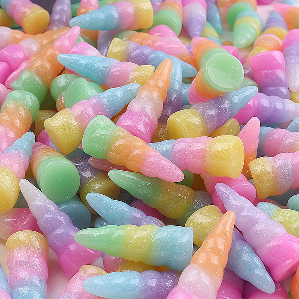 

3 шт./уп. Градиентный единорог с разноцветной смолой для DIY, для волос, рюкзака, одежды, аксессуары, украшения, принадлежности разноцветный