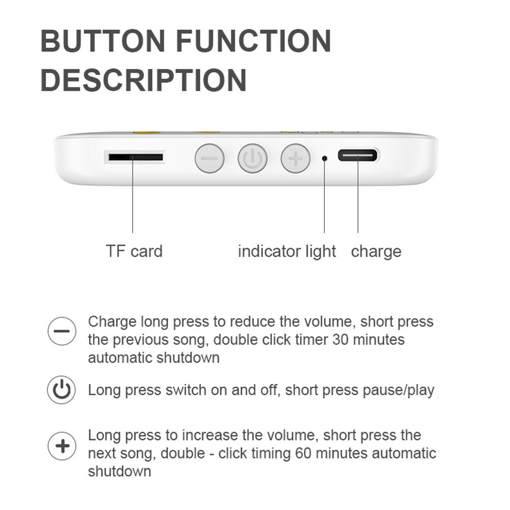 SMB-02 Bone Conduction Under Pillow Speaker Bluetooth-Compatible Sleep Aid Mini Music Box