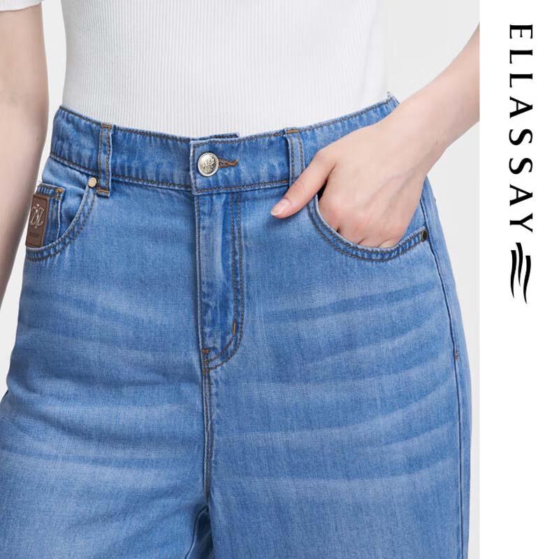 ELLASSAY Women's Commuter Straight-Leg Lyocell Jeans