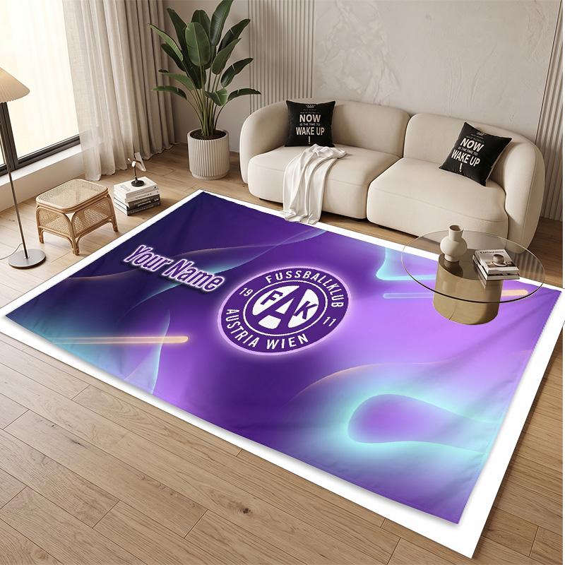 Personalized Crystal Velvet Carpet Austria Wien FC Pattern Non Slip Floor Rug