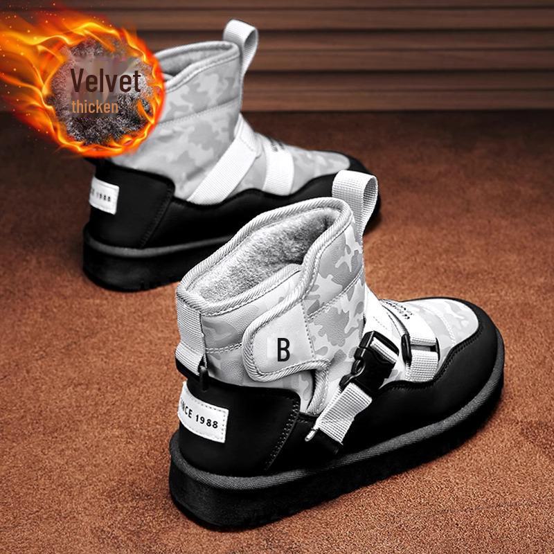 

Водонепроницаемые нескользящие зимние ботинки для мальчиков с теплой бархатной подкладкой 32