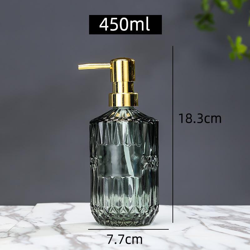 Nordic Glass Bathroom Bottles: Shower Gel, Lotion, Hand Sanitizer Dispensers