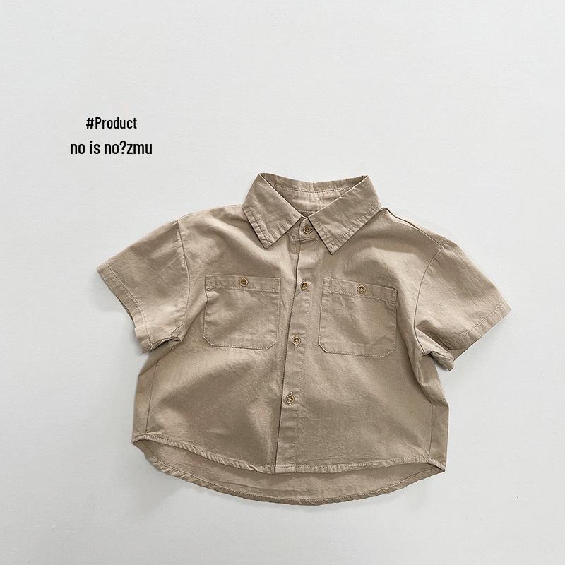 Kids' Spring & Autumn Japanese-Korean Short-Sleeve Shirt - Boys & Girls