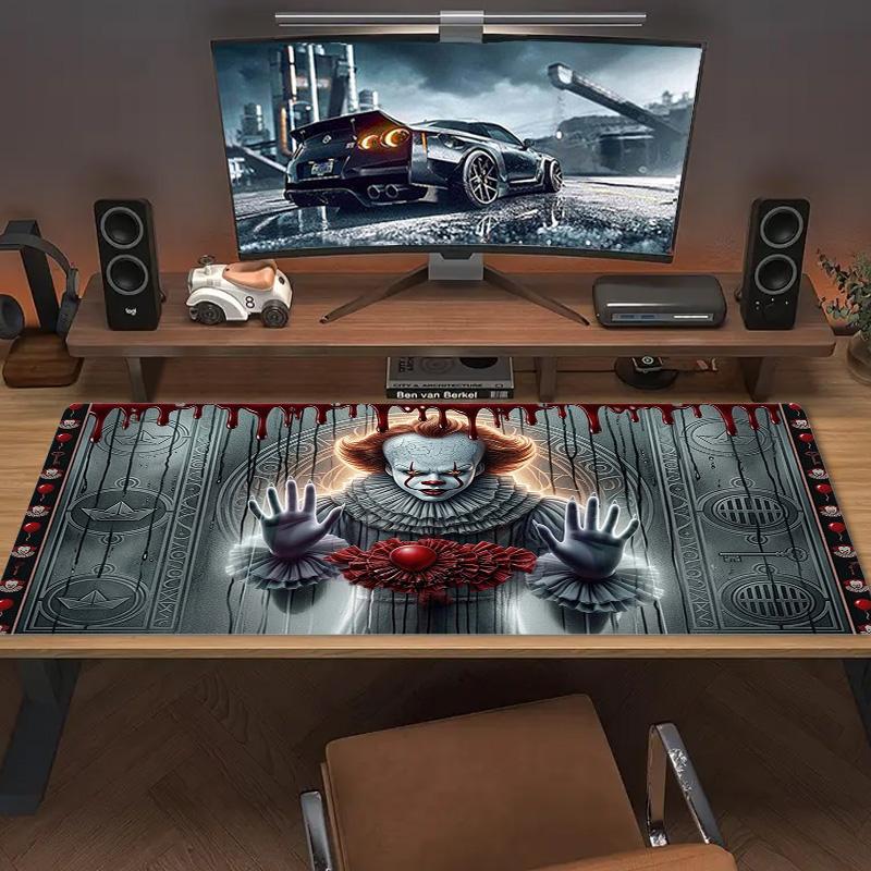 It Clown Color Mouse Pad Large Gaming Table Cushion Non-slip Laptop Tablet Big Mousepad XXL Mat Mini PC Playmat With Lock edge