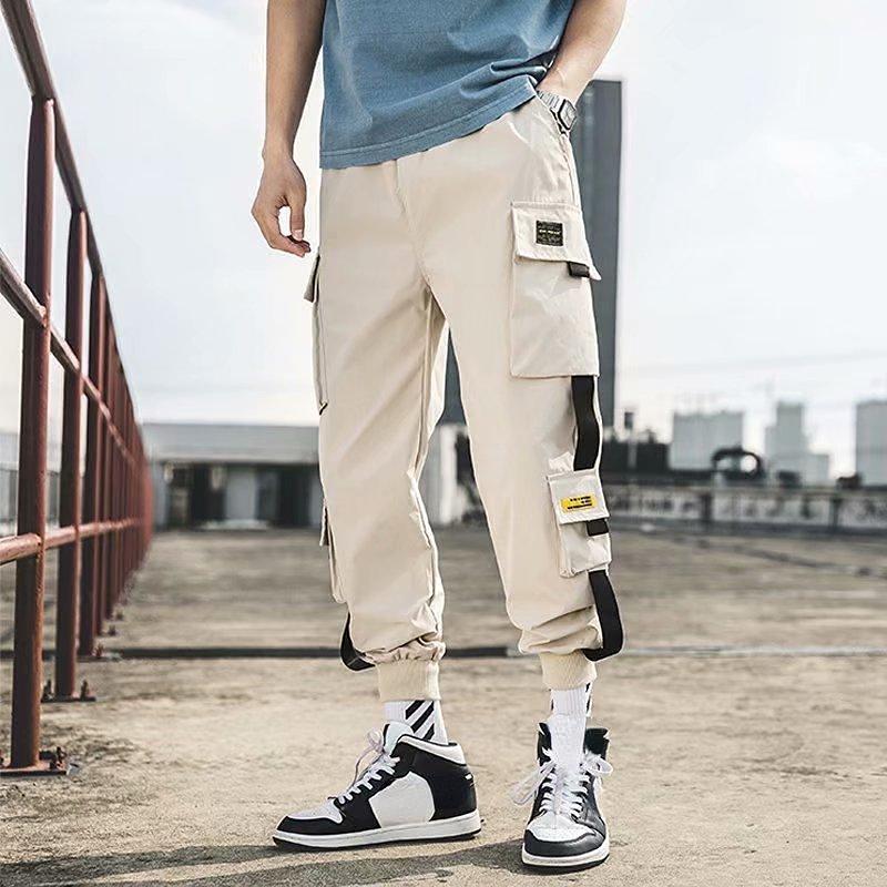 Work Pants Men's Summer Hip Hop Sports Men's Pants Trend Loose Bundle Foot Casual Long Pants