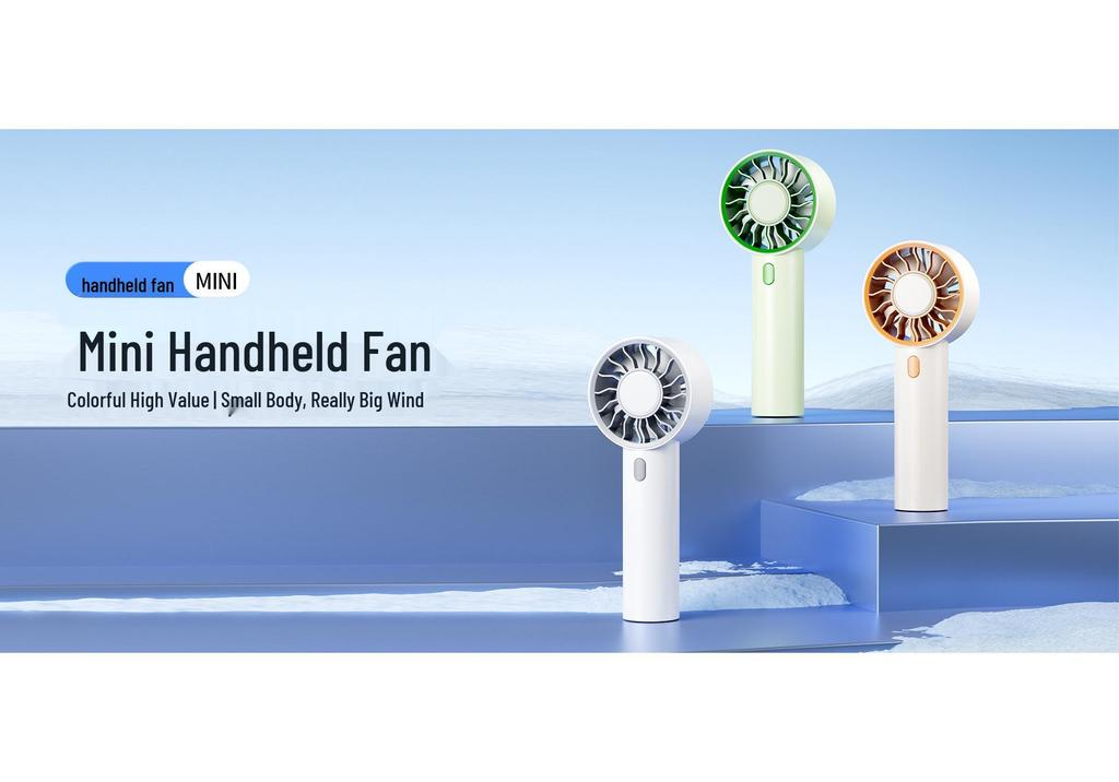 Handheld Mini Fan: Portable Silent USB Rechargeable Electric Fan for Desktop and Outdoor Use