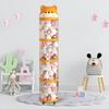 Plush Storage Organizer Toy Tube Stuffed Animal Storage Large Capacity Clear Container with Wheels Stuffy Holder Cute Room Decor