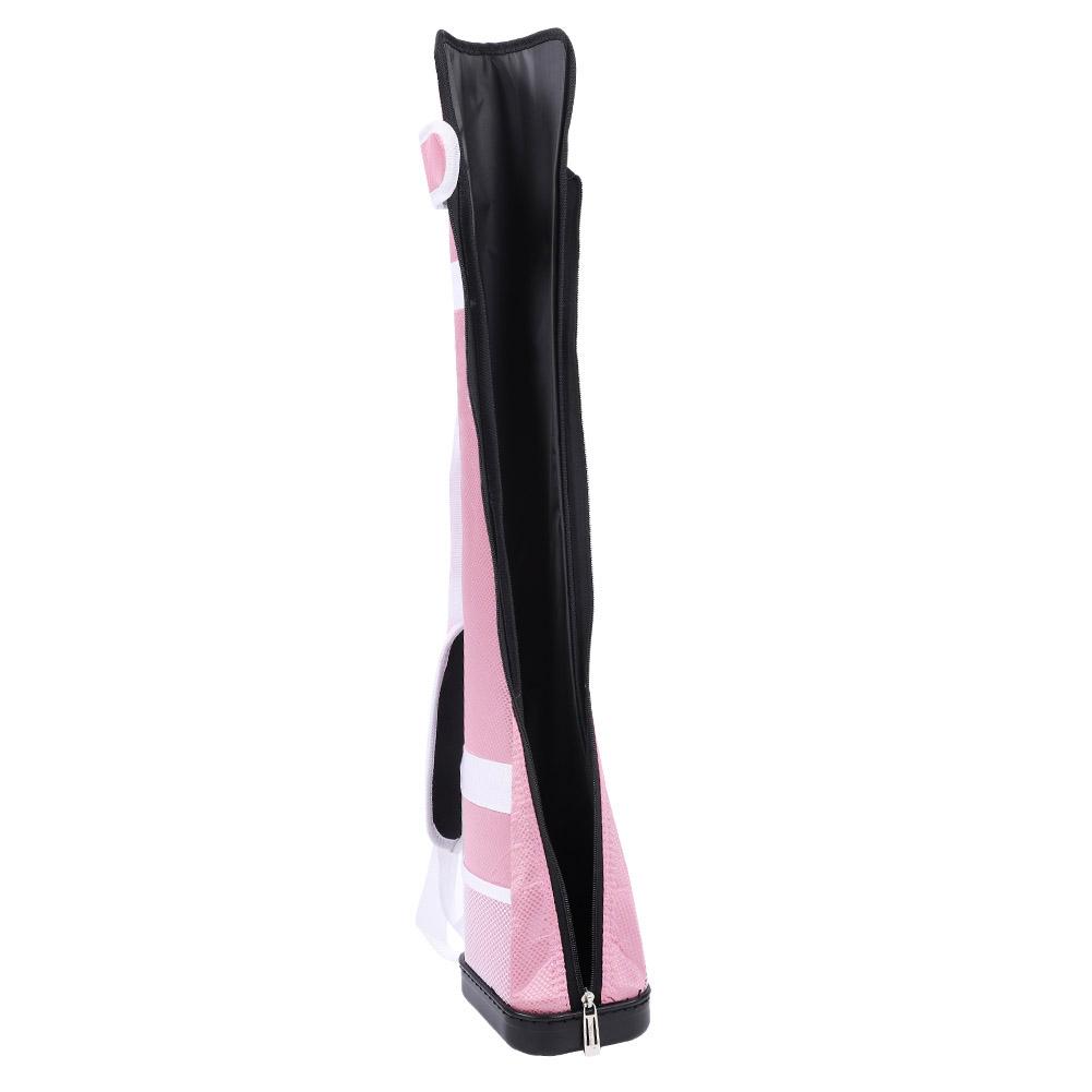 Portable Golf Club Nylon Storage Bag for Holding 3 Clubs (Pink)