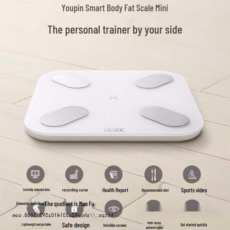 Smart Body Fat Scale - Compact Fitness & Health Tracker with Rechargeable Feature for Men