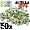 Green Stuff World Oak Skulls, 50-Piece Set, Miniature Accessories, GSWD-1387