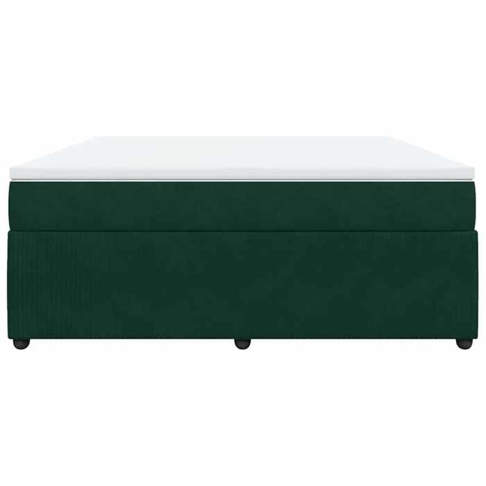 Maison Exclusive - Sommier à lattes de lit et matelas Vert foncé 180x200cm Velours