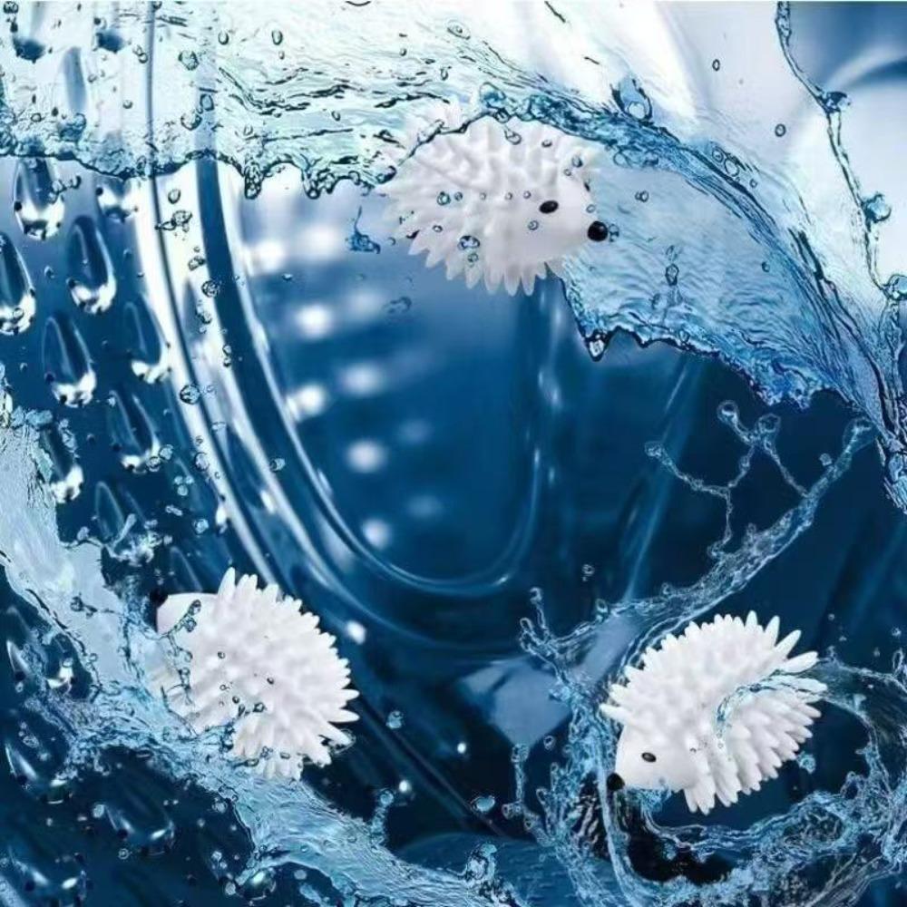 Palla per Bucato Riccio Bianco Rimuovi Macchie Anti-Groviglio Magica Lavaggio Pulizia Intreccio Vestiti Lavatrici Universali