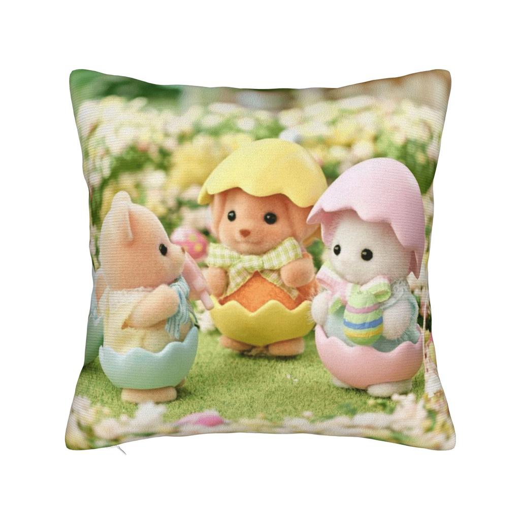 Sylvanian Families Pillow Case Soft Pillow Cover Morden Cushion Cover For Living Room Chair