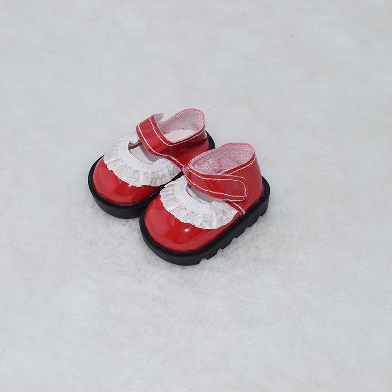Doll Shoes - 20cm Cotton Lace Leather with Velcro for Celebrity Dolls, Milu Toy Figures & Outfit Accessories