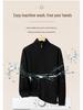2025 Men's Autumn/Winter Plus Size Light Luxury Warm Down Knit Cardigan Sweater.