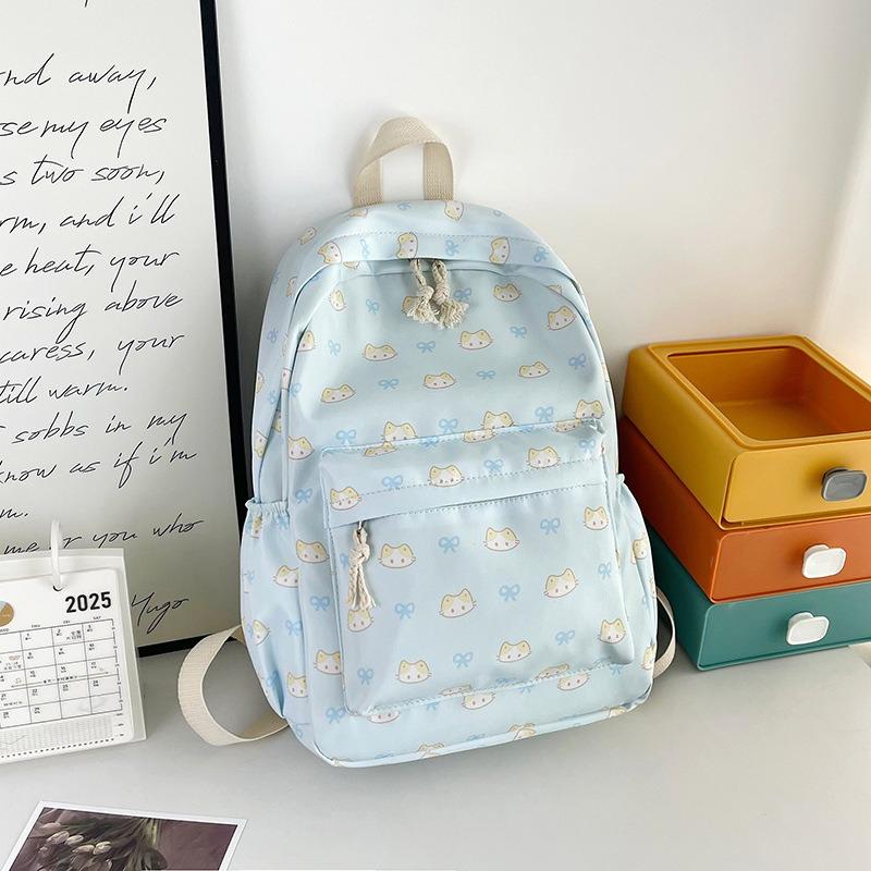 Large Capacity Student Schoolbag Backpack Printed Cartoon Texture Schoolbag Youth Student Leisure Backpack