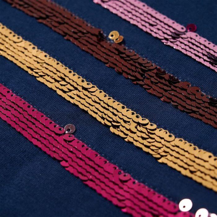 Sweatshirt - vidaXL - Fille - Manches longues - 95% coton - Couleur marine