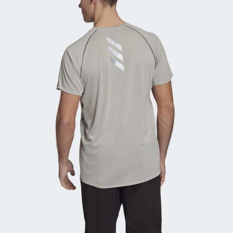 Adidas Runner Comfortable Breathable Short Sleeve T-Shirt Men Tops Gray GC6715