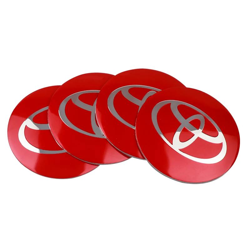 Do Toyoty 2026 Nowe Kołpaki 4 szt. Środkowa Osłona Piasty Koła Samochodowego Aluminiowa Metalowa Naklejka z Logo Do Toyoty Corolla Camry Rav4 Yaris Hilu