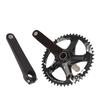 Hollow Integrated Crankset Set BCD144MM 48T Chainring Cycle Crankset for 8 to 12 Speed Gear Systems Black