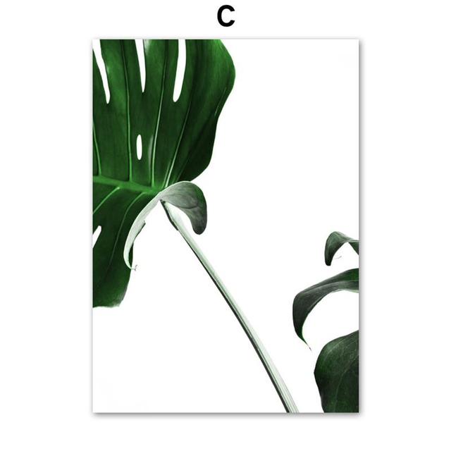 Scandinavian Plant Canvas Picture Modern Nordic Posters and Prints for Living Room Frameless Art Picture for Home Design No Frame