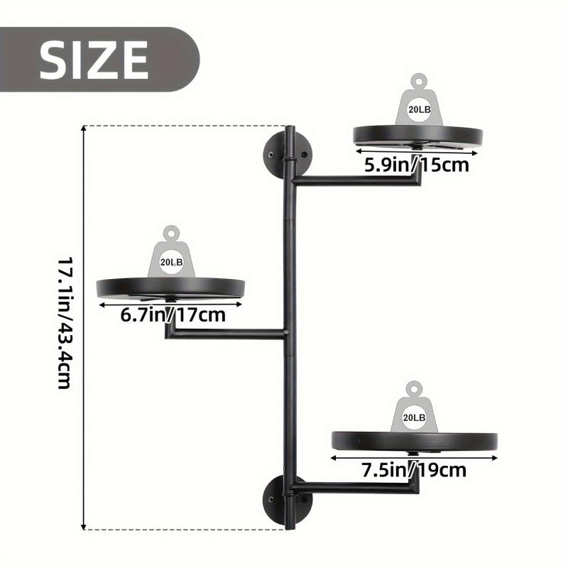 Rotating Window Plant Shelves Indoor, 3-tier Metal Plant Stand, Wall Plant Holder, Window Plant Shelf For Multiple Plants Indoo