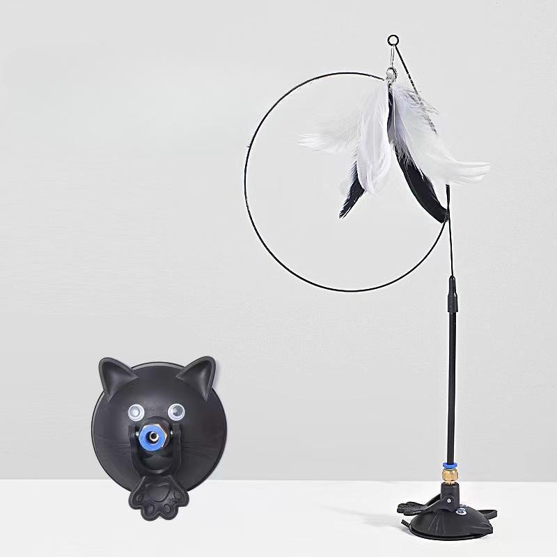 Powerful Suction Cups Since Hi Cat-teasing Stick Removable Can Be Hand-held Feather with Bell Long Rod Interaction