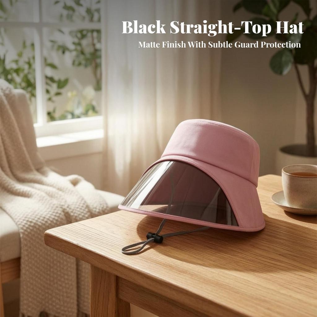Sun Hat with Face Visor Adjustable Wide Brim Lightweight